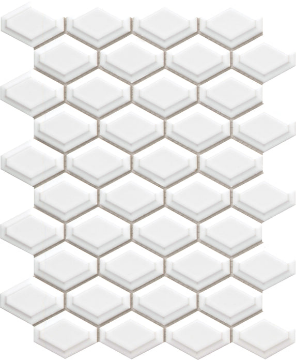 Picture of Emser Tile - Catch Mosaic Beveled Hexagon Ice