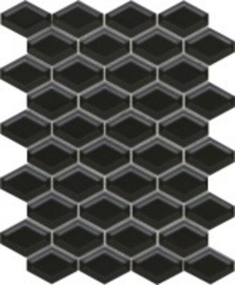 Picture of Emser Tile - Catch Mosaic Beveled Hexagon Black