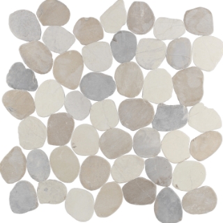 Picture of Tesoro - Beachstones White Grey Tan
