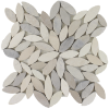 Picture of Tesoro - Ocean Stones Sliced Mosaic White, Tan, Grey Sliced Flower