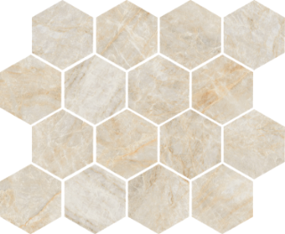 Picture of Tesoro - Oyster Hexagon Mosaic Shell Beige