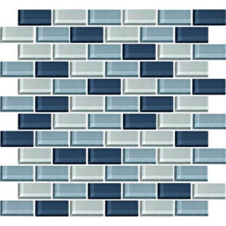 Picture of Daltile - Color Wave Classic Blends Mosaic 1 X 2 Winter Blues