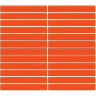 Picture of Daltile - Color Wheel Mosaic Straight Joint 1 x 6 Orange Burst
