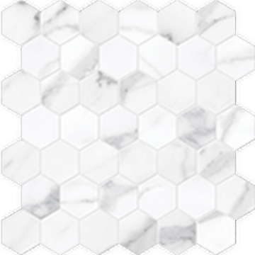 Picture of Anatolia Tile & Stone - La Marca Hexagon Mosaic 2 Statuario Nuovo Polished