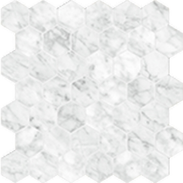 Picture of Anatolia Tile & Stone - La Marca Hexagon Mosaic 2 Carrara Gioia Polished