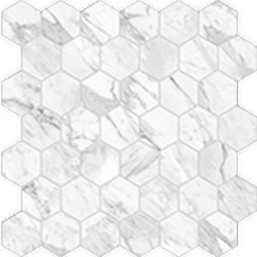 Picture of Anatolia Tile & Stone - La Marca Hexagon Mosaic 2 Statuarietto Polished