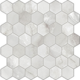 Picture of Anatolia Tile & Stone - La Marca Hexagon Mosaic 2 Onyx Nuvolato Honed