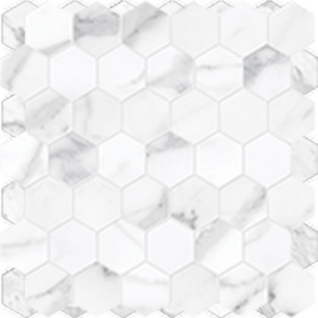 Picture of Anatolia Tile & Stone - La Marca Hexagon Mosaic 2 Statuario Nuovo Honed