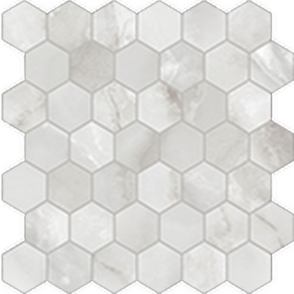 Picture of Anatolia Tile & Stone - La Marca Hexagon Mosaic 2 Onyx Nuvolato Polished