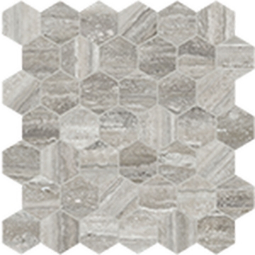 Picture of Anatolia Tile & Stone - La Marca Hexagon Mosaic 2 Travertino Instrata Poished