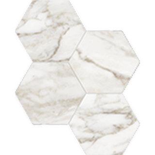 Picture of Anatolia Tile & Stone - La Marca Hexagon Mosaic 6 Calacatta Paonazzo Honed