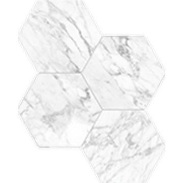 Picture of Anatolia Tile & Stone - La Marca Hexagon Mosaic 6 Statuarietto Polished