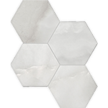 Picture of Anatolia Tile & Stone - La Marca Hexagon Mosaic 6 Onyx Nuvolato Honed