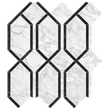 Picture of Anatolia Tile & Stone - La Marca Modella Mosaic Carrara Gioia Polished