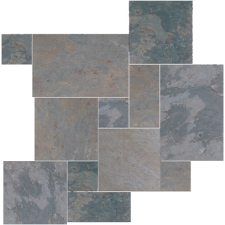 Picture of Daltile - Slate Versailles Pattern Mosaic Indian Multicolor