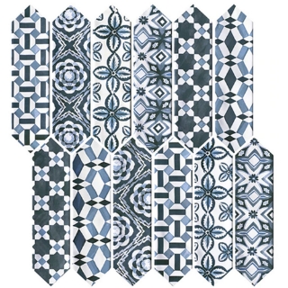 Picture of Daltile - Stagecraft Picket Deco Cameo Blue Mix