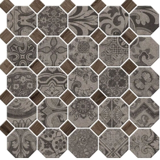 Picture of Daltile - Rhetoric Octagon Mosaic Composition Grey Mix