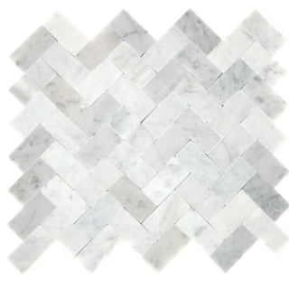 Picture of Daltile - Minute Mosaix Herringbone Carrara White