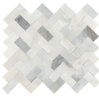 Picture of Daltile - Minute Mosaix Herringbone Stormy Mist