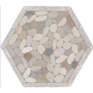 Picture of Daltile - Pebble Oasis Framed Hexagon Seashell