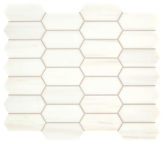 Picture of Daltile - Marble Elongated Hex Mosaics Contempo White